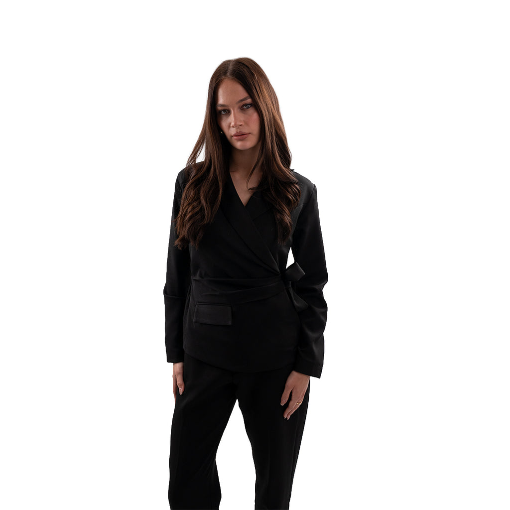 Draped Statement Blazer